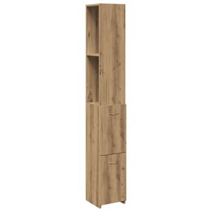vidaXL Bathroom Cabinet Artisan Oak 25x25x170 cm Engineered Wood