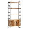 vidaXL Bookcase | Rough mango wood and black