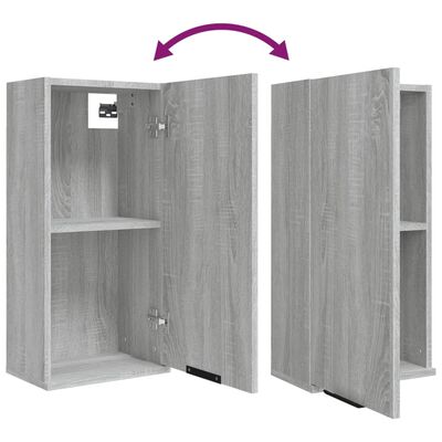 vidaXL 5 Piece Bathroom Cabinet Set Grey Sonoma Engineered Wood