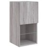 vidaXL 8 Piece TV Wall Units with LED Grey Sonoma Engineered Wood