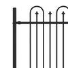 vidaXL Spike Arch Fence Black 200 x 200 cm Powder-Coated Steel