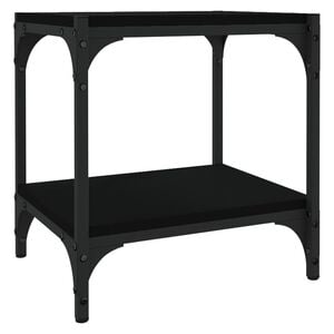 vidaXL TV Cabinet Black 40x33x41 cm Engineered Wood and Steel