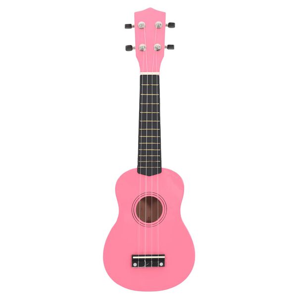 vidaXL Soprano Ukulele Set with Bag for Kids Pink 21"