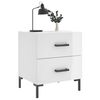 vidaXL Bedside Cabinets 2 pcs High Gloss White 40x35x47.5 cm Engineered Wood