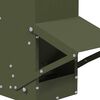 vidaXL Chicken Feeder Olive Green 13 x 12 x 51 cm Cold-Rolled Steel
