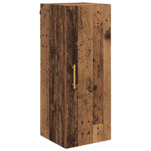 vidaXL Wall Mounted Cabinet Old Wood 34.5 x 34 x 90 cm Engineered Wood