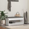 vidaXL Hall Bench White 103 x 38 x 45 cm Engineered Wood and Fabric