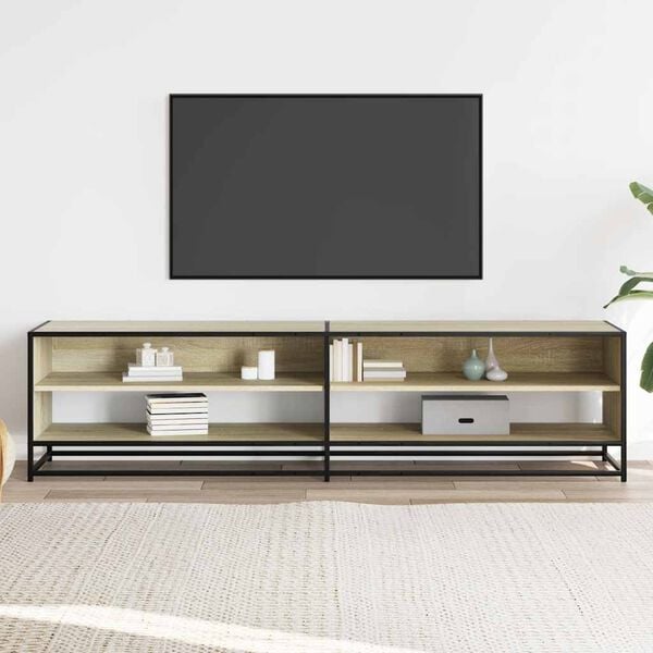 vidaXL TV Cabinet Sonoma Oak 180.5x40x46 cm Engineered Wood