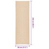 vidaXL Rug ZIZUR Beige 80x250 cm Jute Look Indoor and Outdoor