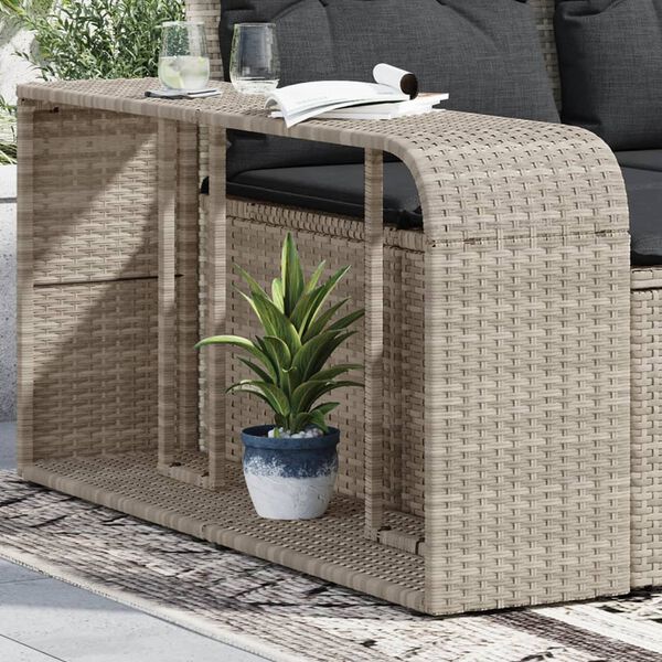 vidaXL Storage Shelves 2 pcs Light Grey Poly Rattan