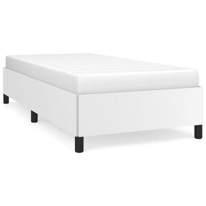 vidaXL Bed Frame without Mattress White 90x190 cm Single Single Faux Leather