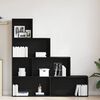 vidaXL Book Cabinet Black Oak 155 x 24 x 160 cm Engineered Wood