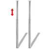 vidaXL Telescopic Table Legs 4 pcs Chrome 710 mm-1100 mm