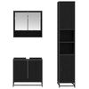 vidaXL Bathroom Furniture Set 3 pcs Black Oak Engineered Wood