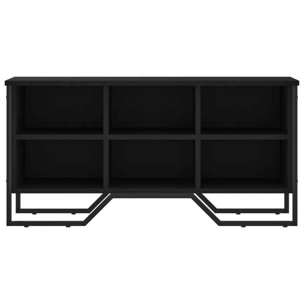 vidaXL Shoe Cabinet Black 90x38x45.5 cm Engineered Wood