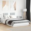 vidaXL Bed Frame with LED without Mattress White 120x200 cm