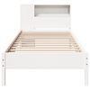 vidaXL Bookcase Bed without Mattress White 90x190 cm Single Solid Wood Pine