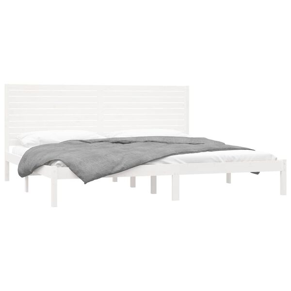 vidaXL Bed Frame without Mattress White 200x200 cm Solid Wood