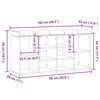 vidaXL Shoe Bench Old Wood 102x32x50 cm Engineered Wood