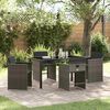 vidaXL Garden Dining Set 5 pcs Grey Poly Rattan