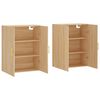 vidaXL Wall Mounted Cabinets 2 pcs Sonoma Oak 69.5x34x90 cm