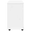 vidaXL Rolling Cabinet White 63.5 x 39 x 65.5 cm Solid Pine Wood