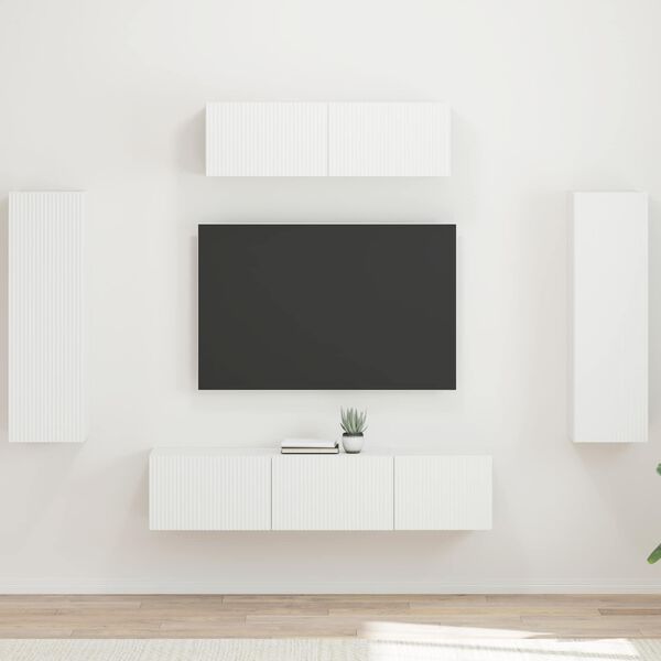 vidaXL TV Cabinet 5 pcs White