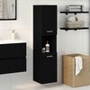 vidaXL Bathroom Cabinet Black Oak 30 x 30 x 130 cm Engineered Wood