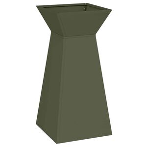 vidaXL Pillar Planter Olive Green 35 x 35 x 73 cm Cold-rolled Steel