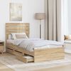 vidaXL Bed Frame with Drawer Sonoma Oak 90 x 200 cm Engineer Wood