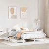 vidaXL Bed Frame with Drawers without Mattress White 150x200 cm King Size