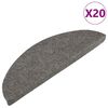 vidaXL Stair Mats Self-adhesive 20 pcs Grey 56x17x3 cm