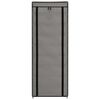 vidaXL Shoe Cabinet with Cover Grey 57x29x162 cm Fabric