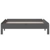 vidaXL Stack Bed without Mattress Grey 75x190 cm Small Single Solid Wood Pine