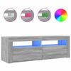vidaXL TV Cabinet with LED Lights Grey Sonoma 120x35x40 cm