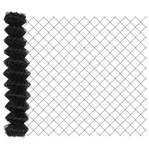 vidaXL Chain Link Fence 25 x 1.2 m Steel Grey