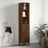 vidaXL Highboard Brown Oak 34.5x34x180 cm Engineered Wood