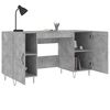 vidaXL Desk Concrete Grey 140x50x75 cm Engineered Wood
