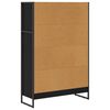 vidaXL Book Cabinet Black Oak 80 x 30 x 121 cm Engineered Wood