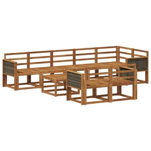 vidaXL Outdoor Sofa Set 9 pcs Natural Solid Acacia Wood