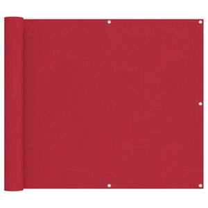vidaXL Balcony Screen Red 90 x 200 cm Oxford Fabric
