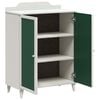 vidaXL Cabinet with Two Doors and Chalkboard Front ROROS White