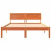 vidaXL Bed Frame with Headboard Wax Brown 140 x 190 cm Solid Pine Wood