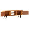 vidaXL TV Cabinet with Doors 112x30x40 cm Solid Wood Acacia and Metal