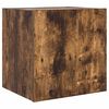 vidaXL TV Wall Cabinets with LED Lights 2 pcs Smoked Oak 40.5x35x40 cm