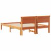 vidaXL Bed Frame with Headboard Wax Brown 120 x 200 cm Solid Pine Wood