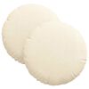 vidaXL Seat Cushions 2 pcs Cream Ø 30 cm Corduroy Fabric