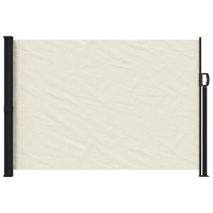 vidaXL Retractable Side Awning Cream 300 x 170 cm Polyester