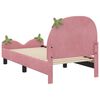 vidaXL Toddler Bed Frame with Headboard Pink 70 x 140 cm Velvet