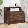 vidaXL Bedside Cabinet with Drawer Brown Oak 51x31x47 cm